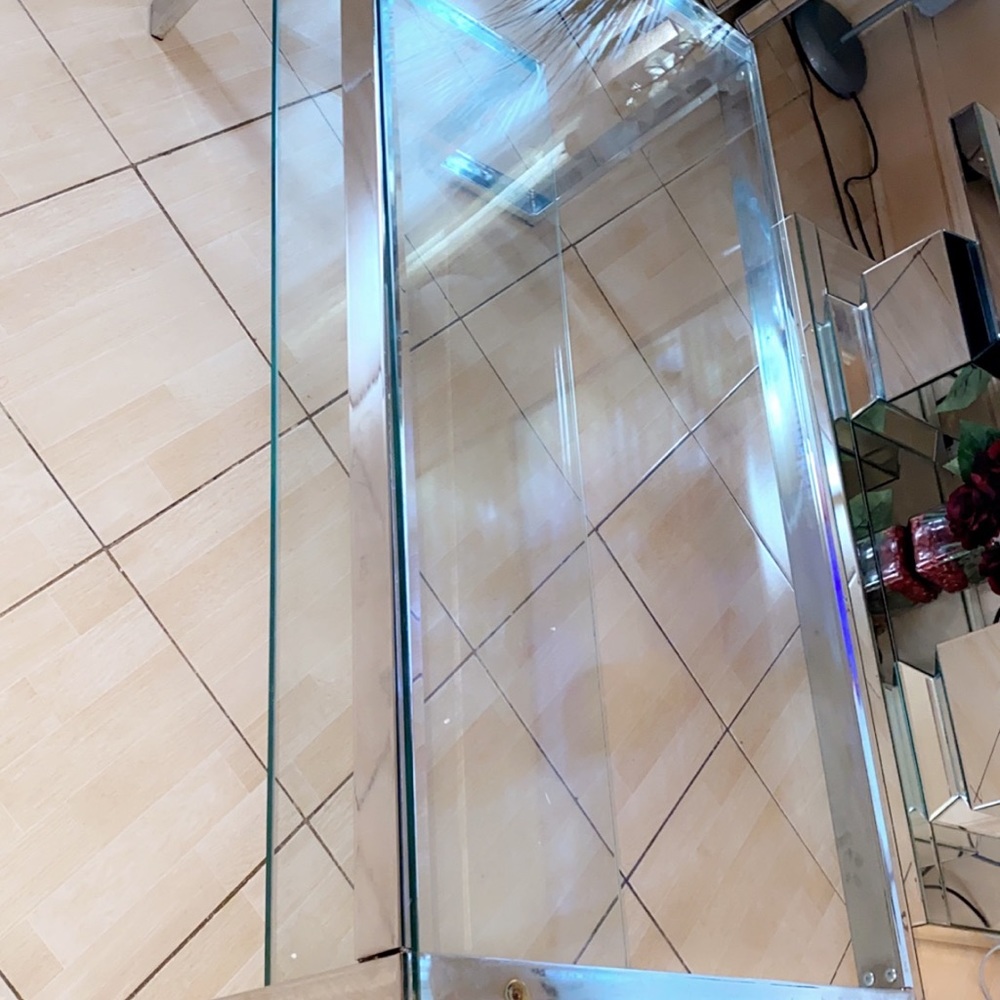 Glass coffee table